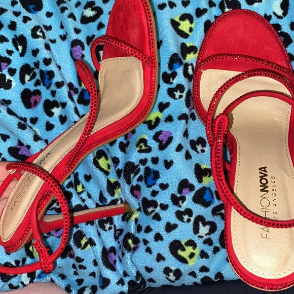 Red Rhinestone Heels - Picture 2 of 7